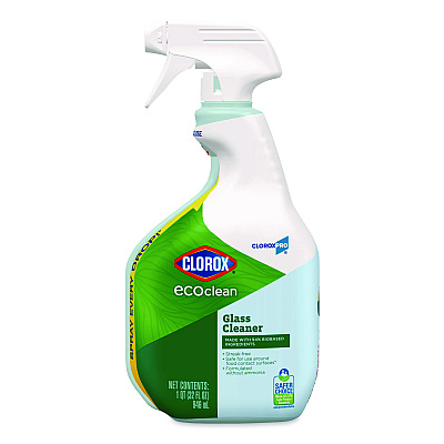 Clorox Pro EcoClean Glass Cleaner, Unscented, 32 oz Spray Bottle (60277)