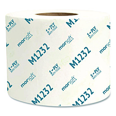 Morcon Paper Morsoft Controlled Bath Tissue, Septic Safe, 1-Ply, White, 1,200 Sheets/Roll, 48 Rolls/Carton (M1232)