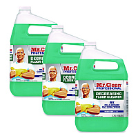 Mr. Clean Degreasing Floor Cleaner, 1 gal Bottle, 3/Carton (19892)