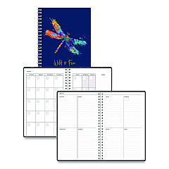 House of Doolittle Recycled Non-Dated Monthly/Weekly Planner, Wild and Free, Multicolor Cover, Undated (212146)