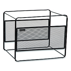 Mind Reader Hanging File Folder Organizer, Letter Size, 13" Long, Black (BOXFILEBLK)