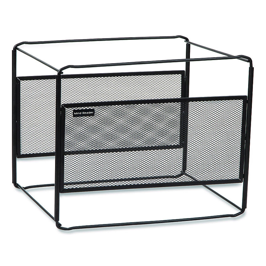 Mind Reader Hanging File Folder Organizer, Letter Size, 13" Long, Black (BOXFILEBLK)