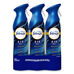 Febreze AIR, Ocean, 8.8 oz Aerosol Spray, 3/Pack (43888)