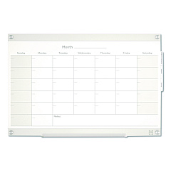 TRU RED Magnetic Glass Dry Erase Board with Templates, Six Views, 3 ft x 2 ft, White Surface (TR62139)