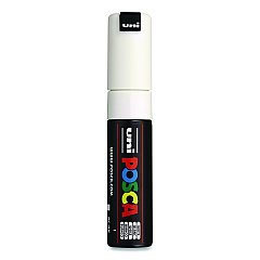 POSCA Water-Based Paint Markers, Broad Chisel Tip, White (PC8KWHITE)