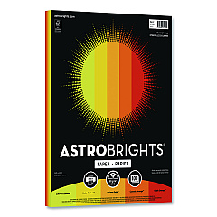 Astrobrights Color Paper - "Solar Sparks" Assortment, 24 lb Bond Weight, 8.5 x 11, Assorted Yellow and Orange Colors, 100/Pack (91530)
