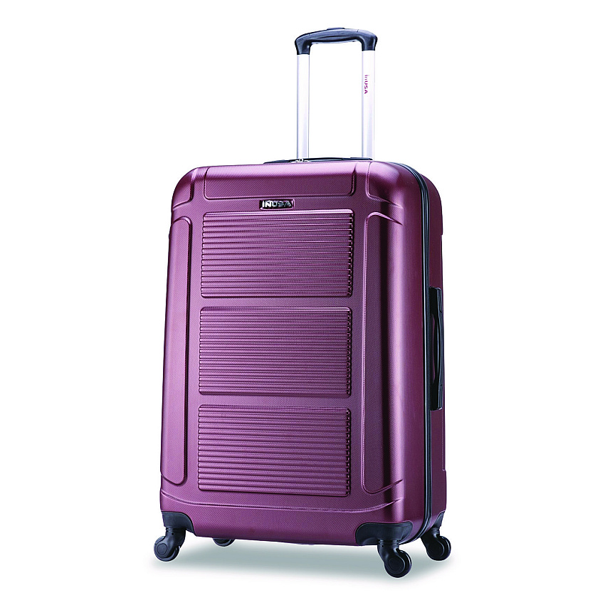 InUSA Luggage Pilot Hard Side Carry-On Suitcase, Four-Wheeled Spinner, 16.34 x 10.24 x 25.39, Wine (IUPIL00MWIN)