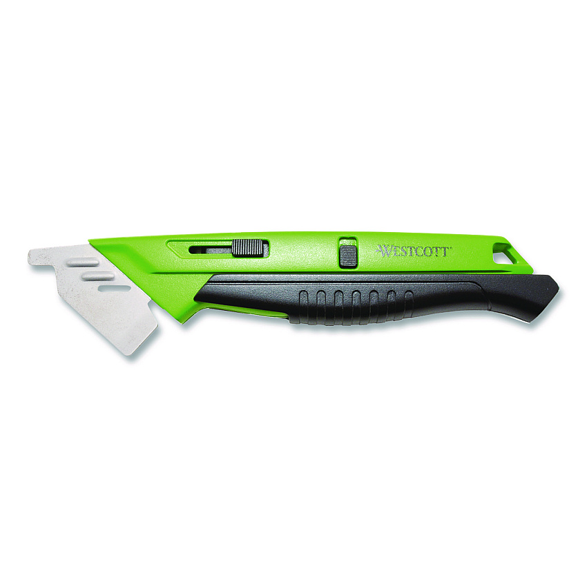 Westcott Dual-Sided Ceramic Box Opener, ABS Plastic Handle, Green (17920001)