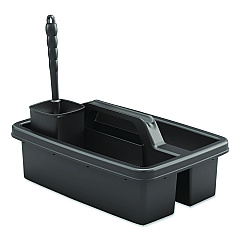 Suncast Commercial Toilet Brush Caddy Kit, 8" Handle, Black (HKCTBKIT)