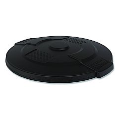 Suncast Commercial Utility Trash Can Lid for 44 gal Trash Can, 24.88" Diameter x 3", Black (TCU44GLIDD)