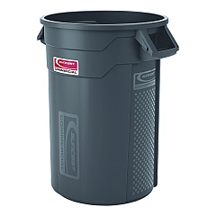 Suncast Commercial Injection Molded Utility Trash Can, 32 gal, Plastic/Resin, Gray (TCU32)