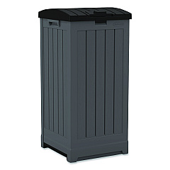 Suncast 36 to 39 Gallon Trash Hideaway, Plastic/Resin, Peppercorn/Black (GH3900)