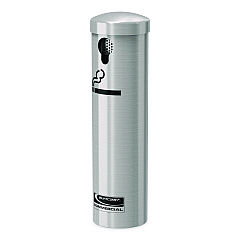 Suncast Commercial Smokers Ashtray Receptacle Attachment, Stainless Steel, Silver, Black (MSO415)