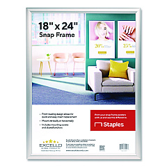 Excello Global Products Poster Holder, Aluminum, 18 x 24, Silver (EGPSF1824S)