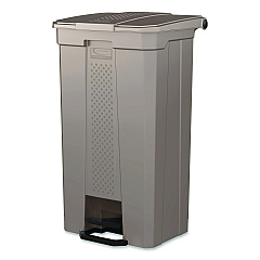 Suncast Commercial Step-On Trash Can, 23 gal, Resin, Platinum Metallic (TCST23)