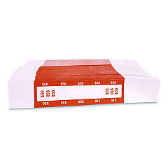 CONTROLTEK Currency Straps, $50, Self-Adhesive, 1,000/Pack (560116)