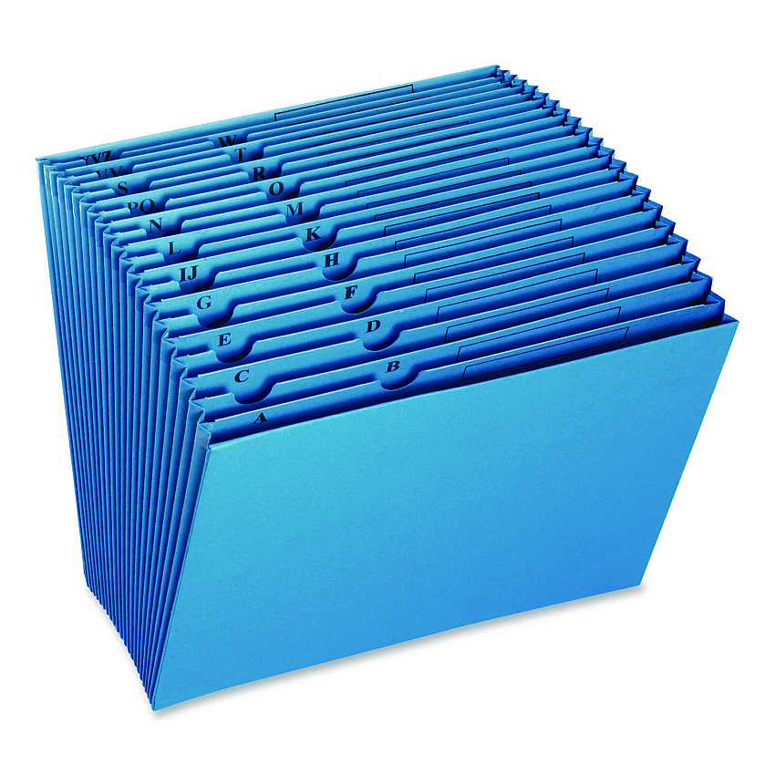 Pendaflex Colored Standard Reinforced Expanding Wallet, 21 Sections, 1/3-Cut Straight Tabs, Letter, Blue (17ABLU)