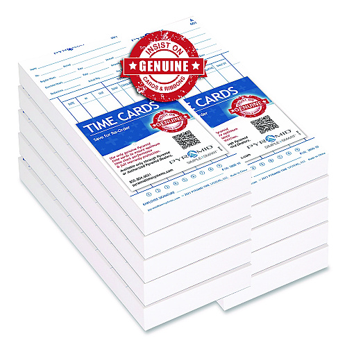 Pyramid Time Clock Cards For 3800 Time Clock, 1,000/Carton (380010MB)