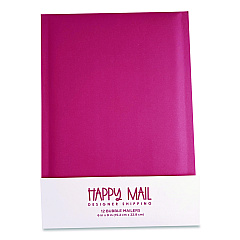 Happy Mail Self-Sealing Bubble Mailer, 6 x 9, Pink, 12/Pack (245155)