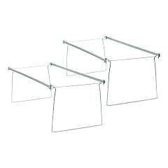 Smead Steel Hanging Folder Drawer Frame, 1 Section, Letter Size, 23" to 27" Long, Gray, 2/Pack (64870PK)