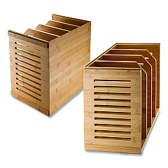 Officemate Bamboo Magazine File, 14.09 x 14.41 x 14.41, Brown (71006)