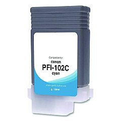 Compatible Clover Compatible Cyan Ink, Replacement for PFI-102 (0896B001), 130 mL (WCPFI102C)