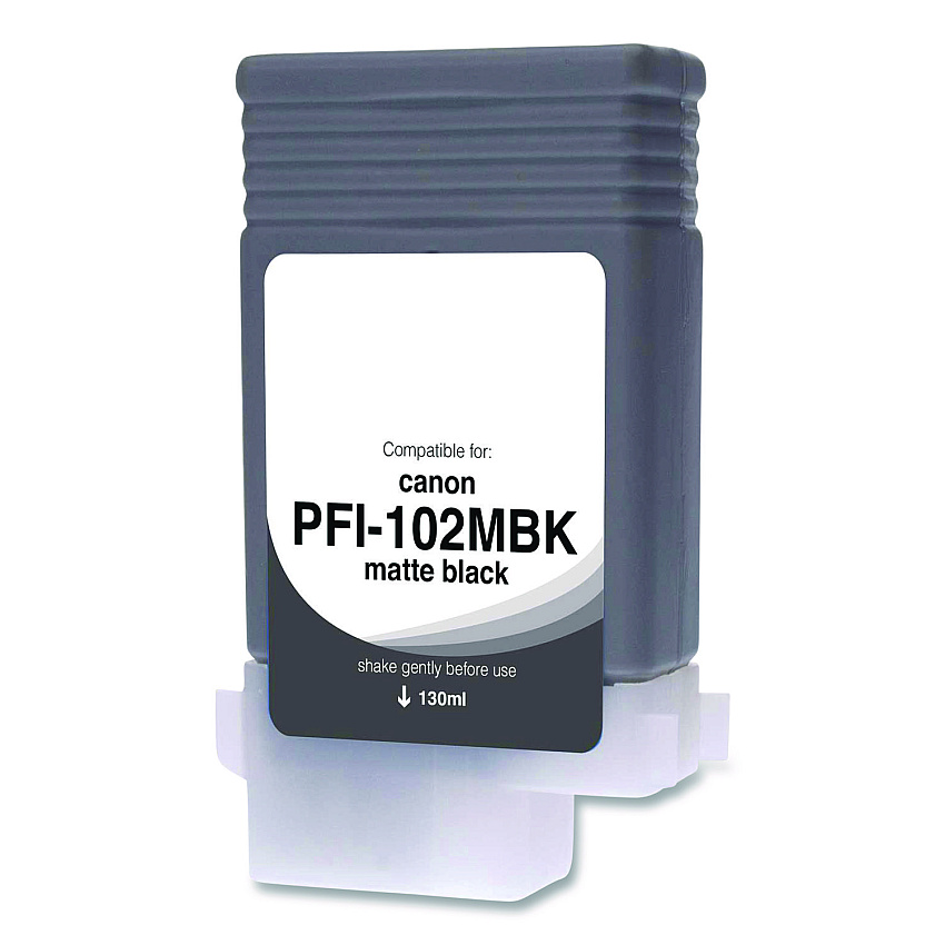 Compatible Clover Compatible Matte Black Ink, Replacement for PFI-102 (0894B001), 130 mL (WCPFI102MB)