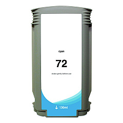 Compatible Clover Remanufactured Cyan High-Yield Ink, Replacement for 72 (C9371A), 130 mL (WH72C)