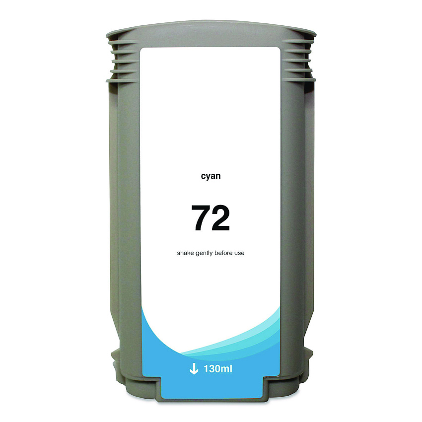 Compatible Clover Remanufactured Cyan High-Yield Ink, Replacement for 72 (C9371A), 130 mL (WH72C)