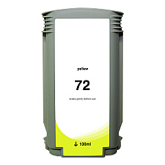 Compatible Clover Remanufactured Yellow High-Yield Ink, Replacement for 72 (C9373A), 130 mL (WH72Y)