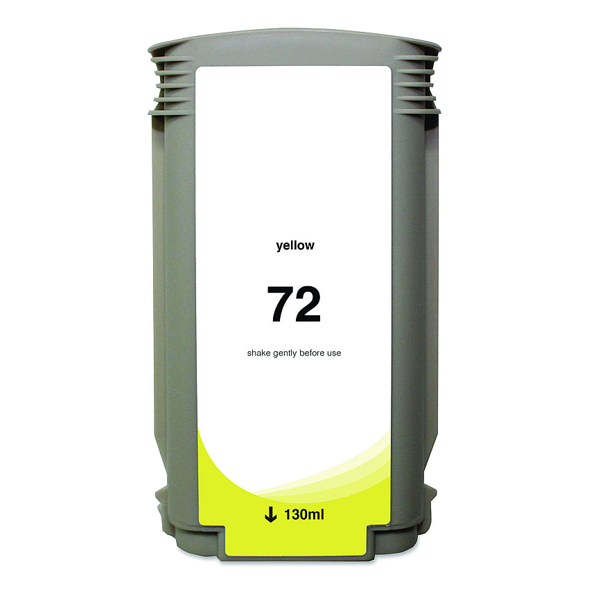 Compatible Clover Remanufactured Yellow High-Yield Ink, Replacement for 72 (C9373A), 130 mL (WH72Y)