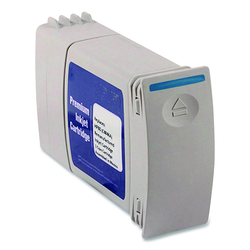 Compatible Clover Remanufactured Cyan High-Yield Ink, Replacement for 80 (C4846A), 350 mL (WH80C)