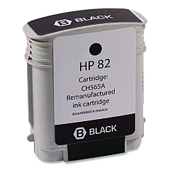 Compatible Clover Remanufactured Black High-Yield Ink, Replacement for 82 (CH565A), 69 mL (WH82B)