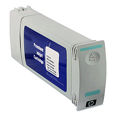 Compatible Clover Remanufactured Light Cyan High-Yield Ink, Replacement for 91 (C9467A), 775 mL (WH91LC)
