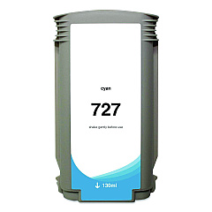 Compatible Clover Compatible Cyan Ink, Replacement for 727 (B3P19A), 130 mL (WH727C)