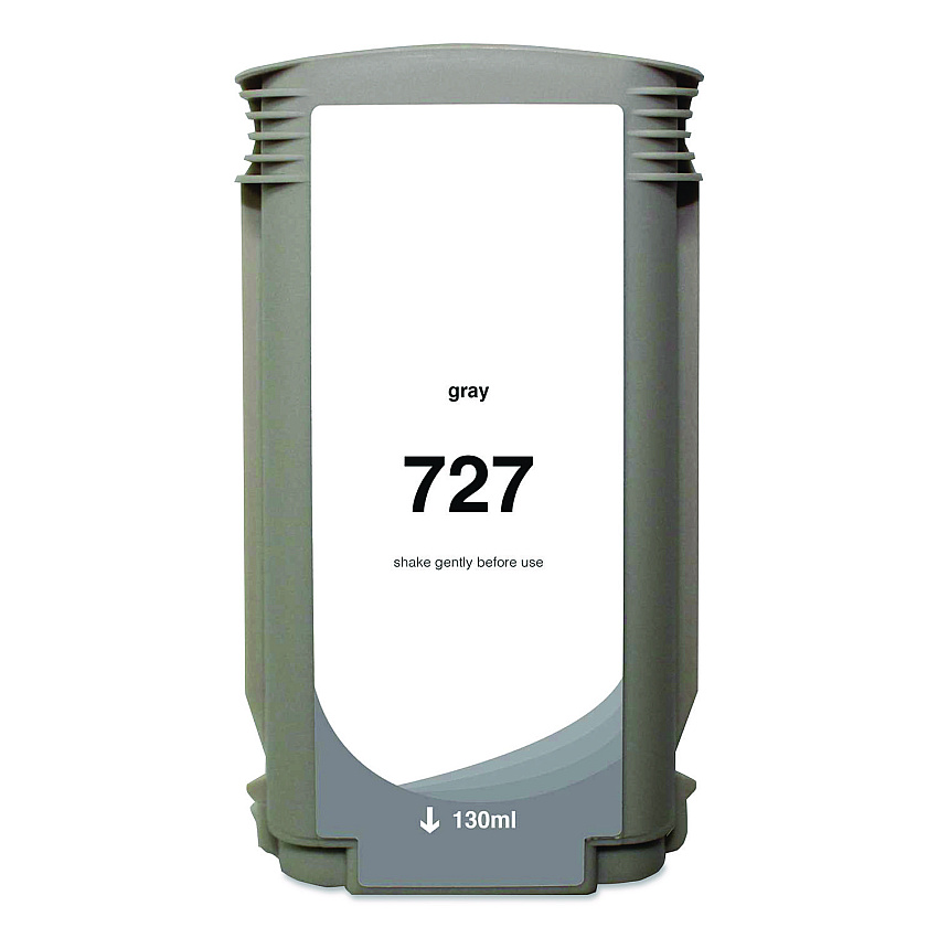 Compatible Clover Compatible Gray Ink, Replacement for 727 (B3P24A), 130 mL (WH727GY)