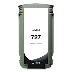 Compatible Clover Compatible Photo Black Ink, Replacement for 727 (B3P23A), 130 mL (WH727PB)