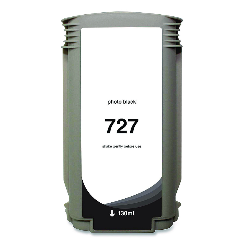 Compatible Clover Compatible Photo Black Ink, Replacement for 727 (B3P23A), 130 mL (WH727PB)
