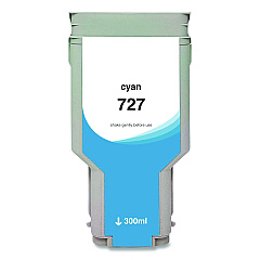Compatible Clover Compatible Cyan High-Yield Ink, Replacement for 727XL (F9J76A), 300 mL (WH727XLC)