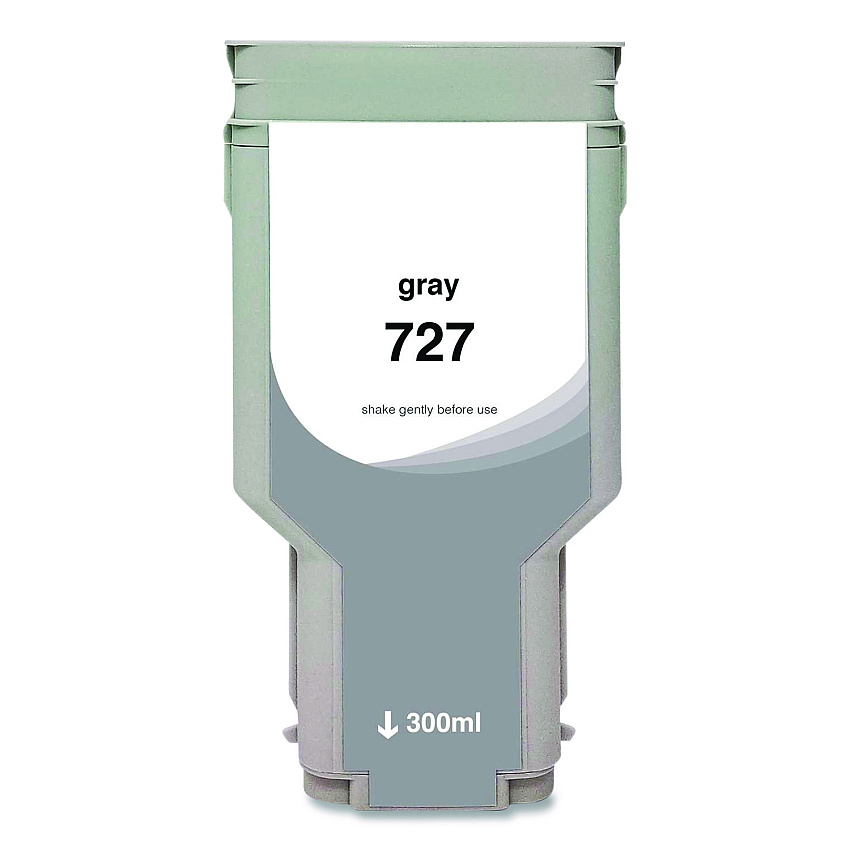 Compatible Clover Compatible Gray High-Yield Ink, Replacement for 727XL (F9J80A), 300 mL (WH727XLGY)