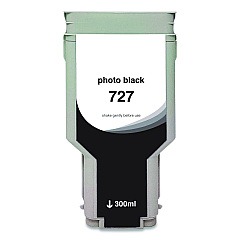 Compatible Clover Compatible Photo Black High-Yield Ink, Replacement for 727XL (F9J79A), 300 mL (WH727XLPB)
