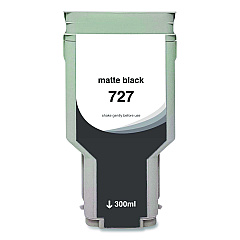 Compatible Clover Compatible Matte Black High-Yield Ink, Replacement for 727XL (C1Q12A), 300 mL (WH727XLMB)
