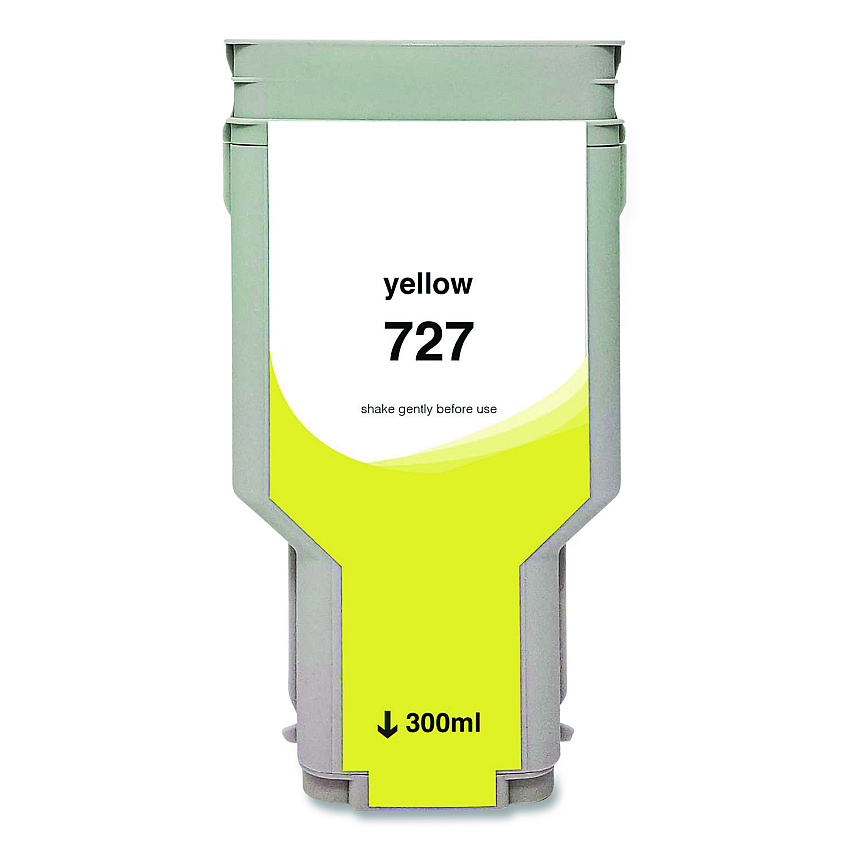 Compatible Clover Compatible Yellow High-Yield Ink, Replacement for 727XL (F9J78A), 300 mL (WH727XLY)