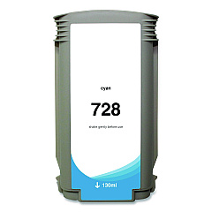 Compatible Clover Compatible Cyan Ink, Replacement for 728 (F9J67A), 130 mL (WH728SC)
