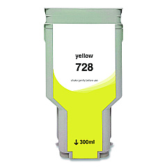 Compatible Clover Compatible Yellow Ink, Replacement for 728 ( F9K15A), 300 mL (WH728Y)