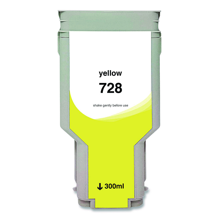 Compatible Clover Compatible Yellow Ink, Replacement for 728 ( F9K15A), 300 mL (WH728Y)