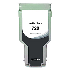Compatible Clover Compatible Matte Black Ink, Replacement for 728 (F9J68A), 300 mL (WH728MB)