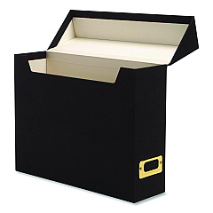 Smead Flip Top File Box, Letter Files, 13 x 3.7 x 10, Charcoal (70233)