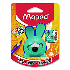 Maped Helix Croc Croc Chomp Rabbit 1-Hole Canister Pencil Sharpener, 3.74 x 1.8 x 4.92, Randomly Assorted Colors (017649)