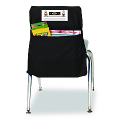 Victor Elastic-Back Seat Sack for Chairs 12" to 17" Wide, 11 x 15.5 x 14, Fabric, Black (30101)